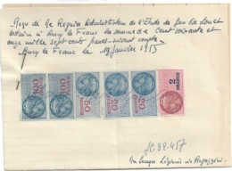 6  TIMBRES FISCAUX SUR DOCUMENTS - Briefe U. Dokumente