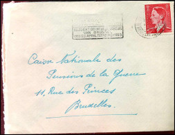 N° 910 Op Cover Naar Caisse Nationale Des Pensions De La Guerre à Bruxelles - Lettres & Documents