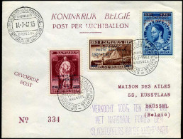 Post Per Luchtballon - PA15 + PA16 + PA17 - Stempel : 3e Salon Int. De L'Aeronautique 1947 - Autres & Non Classés