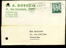 Postkaart / Carte Postale Naar Bruxelles : 'Ets A. Dubucq, Ciney' - 1953-1972 Glasses