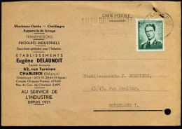 Postkaart / Carte Postale Naar Bruxelles : 'Eugène Delaunoit, Outillages, Machines-Outils, Appareils De Levage' - 1953-1972 Occhiali
