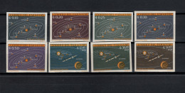 Paraguay 1962 Space, Solar System Set Of 8 Imperf. MNH - Sud America