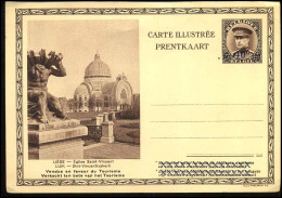 Prentkaart / Carte Illustrée - Liège, Eglise Saint-Vincent / Luik, Sint-Vincentiuskerk -- Opdruk 40c - Cartes Postales Illustrées (1971-2014) [BK]