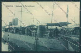 Brindisi Città Stazione Torpediniere Cartolina MV5196 - Brindisi