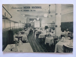 RESTAURANT MESON NACIONAL - VITORIA ( ESPAGNE ) - Salle De Restauration Avec Sceau Et Bouteille - Ristoranti