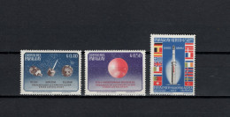 Paraguay 1964 Space, UN United Nations, Satellites 3 Stamps MNH - América Del Sur