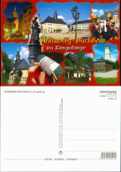 Ansichtskarte Annaberg-Buchholz Kirche, Marktplatz, Rathaus, Gaststätte 2000 - Annaberg-Buchholz