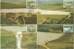 Ciskei 1989 Y&T 149 à 152 Sur Cartes Maxima. Grands Barrages - Agua