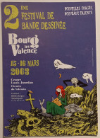 BANDE DESSINEE - Festival De Bourg Les Valence - Fantome / Crane - Illustrateur Joann SFAR - Carte Publicitaire - Bandes Dessinées