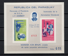 Paraguay 1964 Space, JFK Kennedy S/s Imperf. MNH -scarce- - Amérique Du Sud