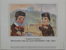 GUIGNOL - THEATRE MARIONNETTES Lyon - Document Philatélique Avec Timbre L. Mourguet , Créateur Guignol Et Cachet FOIRE - Teatro