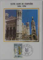 LYON - BASILIQUE NOTRE DAME DE FOURVIERE - Carte Philatélique Avec Timbre Et Cachet 1er Jour - Lyon 5