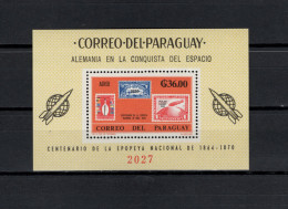 Paraguay 1966 Space, Hermann Oberth, Zeppelin S/s MNH -scarce- - Zuid-Amerika