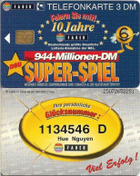 Germany - Super-Spiel 10 Jahre Faber (Overprint 'Letter D') - O 1249 - 08.1995, 3DM, Used - O-Serie : Serie Clienti Esclusi Dal Servizio Delle Collezioni