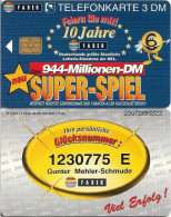 Germany - Super-Spiel 10 Jahre Faber (Overprint 'Letter E') - O 1249 - 08.1995, 3DM, Used - O-Reeksen : Klantenreeksen