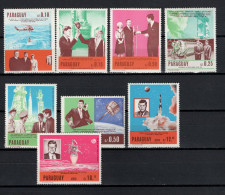 Paraguay 1967 Space, JFK Kennedy, Wernher Von Braun 8 Stamps MNH - Südamerika