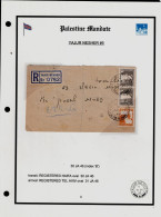 ISRAEL 1946 MAMDAT REGISTERED  COVER SENT IN 30/1/46 FROM NESHER YAJUR TO TEL AVIV VF!! - Otros & Sin Clasificación