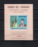 Paraguay 1968 Space, JFK Kennedy 4th Death Anniversary S/s MNH - América Del Sur