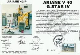 Espace 1990 11 21 - CSG - Ariane V40 - Satellite GSTAR 4 - Europe