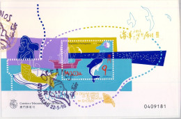 1998 MACAO , YV. HB 53 , AÑO INTERNACIONAL DE LOS OCÉANOS , MAT. PRIMER DIA - Blocks & Sheetlets