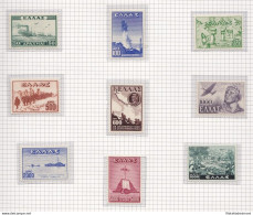 1947-48 Greece/Grecia, N° 545/552A 9 Valori  MNH/**  PERFETTI - Autres & Non Classés