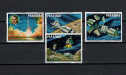 Paraguay 1970 Space, Apollo 11 Moonlanding 4 Stamps MNH - América Del Sur