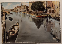 MARTIGUES (13 Bouches Du Rhône) - Quai Marceau - Canal - Pont De Caronte En Arrière Plan - Barque - Martigues