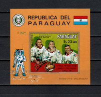 Paraguay 1970 Space, Apollo 13, Lovell, Swigert, Haise S/s MNH -scarce- - Sud America