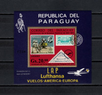 Paraguay 1971 Space, Stamps Of Paraguay, Lufthansa S/s MNH -scarce- - Sud America