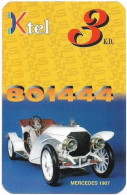 Kuwait - Ministry Of Comm. - KTEL Card - Car Mercedes 1907, Remote Mem. 3KD, Used - Koweït