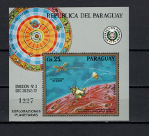 Paraguay 1973 Space, Mars, Viking S/s MNH - América Del Sur