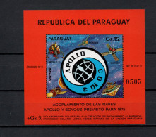 Paraguay 1974 Space, Apollo-Soyuz S/s MNH - Sud America