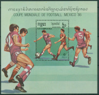 Kambodscha 1986 Fussball-WM Mexiko: Spielszene Block 147 Postfrisch (C6798) - Cambodia