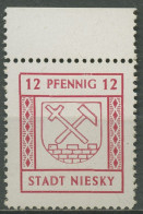 Niesky (Oberlausitz) 1945 Freimarke 4 Oberrand Postfrisch - Sonstige & Ohne Zuordnung