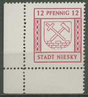 Niesky (Oberlausitz) 1945 Freimarke 4 Ecke Unten Links Postfrisch - Other & Unclassified