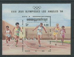 Kambodscha 1984 Olympiade Los Angeles: 100-m-Lauf Block 137 Postfrisch (C6786) - Cambodja