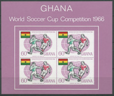 Ghana 1966 Fußball-WM In England Block 22 Postfrisch (C28273) - Ghana (1957-...)