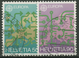 Schweiz 1988 Europa CEPT Transport-/Kommunikationsmittel 1370/71 Gestempelt - Used Stamps