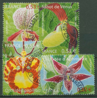 Frankreich 2005 Pflanzen Blumen Orchideen 3914/17 Gestempelt - Used Stamps