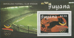 Guyana 1989 Olympia Barcelona Stadion Wagenrennen Block 67 Postfrisch (C94291) - Guyana (1966-...)