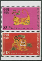 Hongkong 1998 Chinesisches Neujahr Jahr Des Tigers 834 + 836 C Postfrisch - Unused Stamps