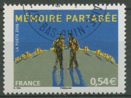 Frankreich 2006 Soldaten Begegnung Geteiltes Angedenken 4166 Gestempelt - Used Stamps