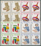 Schweiz 1986 Pro Juventute Kinderspielzeug 1331/34 4er-Block Postfrisch - Unused Stamps