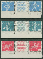 Schweiz 1960 Postmotive Kehrdruck KZ 20/22 Y G Gestempelt, Mit Bogennummer - Gebraucht