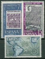 Spanien 1973 500 Jahre Buchdruck 2059/61 Postfrisch - Nuovi