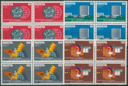 Weltorganis. F. Geist. Eigentum (WIPO) 1982 WIPO-Emblem 1/4 4er-Block Postfrisch - Servizio