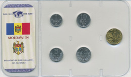 Moldawien 2000/2006 Kursmünzen 1 - 50 Bani Im Blister, St (m5531) - Moldawien (Moldau)