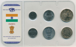 Indien 1988/2003 Kursmünzen 10 Paise - 5 Rupees Im Blister, St (m4037) - Inde