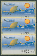 Spanien 1997 Automatenmarken Schwimmendes Blatt 3 Wertstufen ATM 16 Postfrisch - Ungebraucht