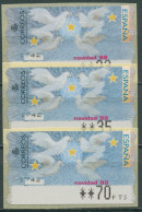 Spanien 1999 Automatenmarken Friedenstauben 3 Wertstufen ATM 25 Postfrisch - Nuovi